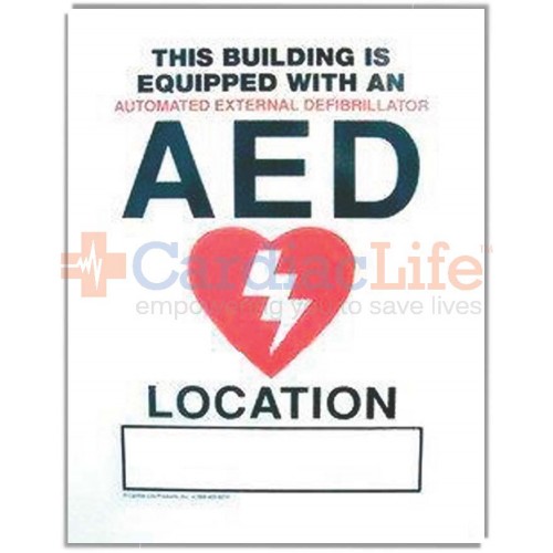 AED Stand Out Sign Cardiac Life